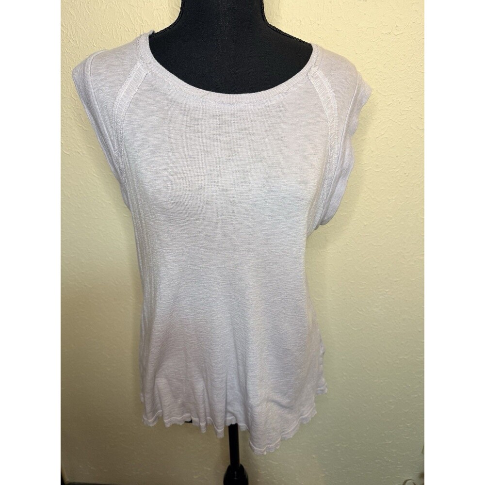 Project Social T Lavender Burnout Boho Sleeveless Cotton Modal Top Medium